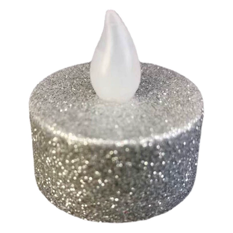 Светодиодная Электронная свеча золотой порошок серебряный порошок небольшой чайный воск день рождения фестиваль Рождество Хэллоуин Декоративная Свеча лампа