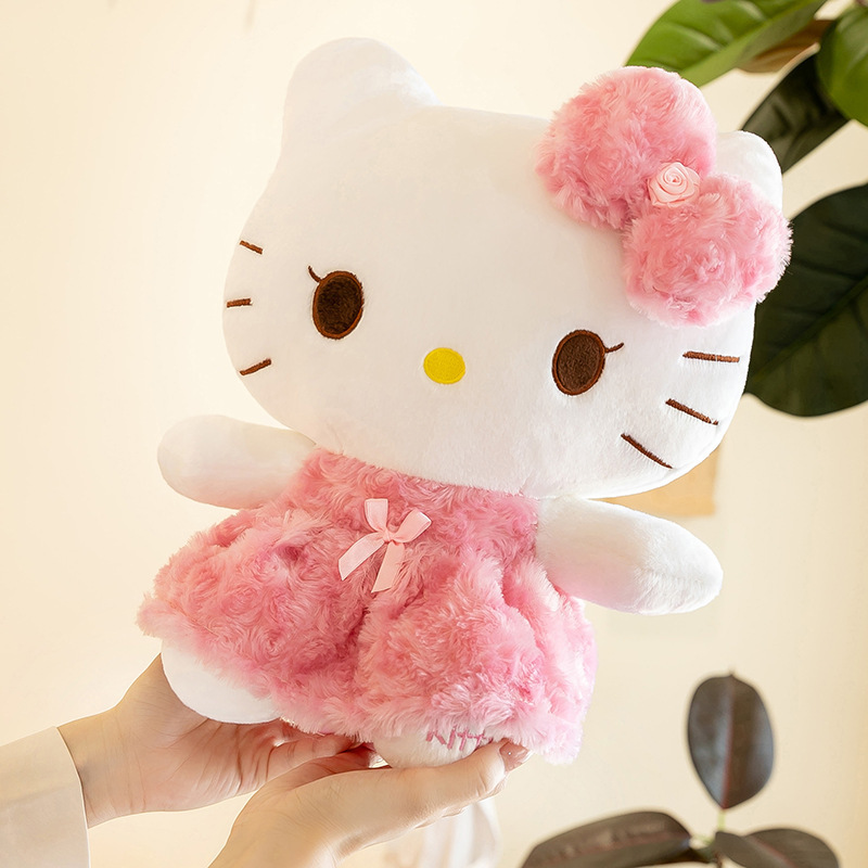 玫瑰hellokitty公仔凯蒂猫玩偶美乐蒂毛绒玩具kt娃娃生日礼物跨境|undefined