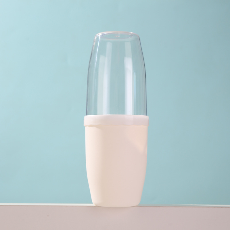 Einfacher Haushaltsbehälter Zahnpasta, tragbares Reiseset für Paare, Etui, Aufbewahrungsbecher für Zahnbürsten_voghion.com