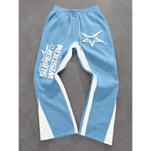 C 23763 Star letter fleece sweatpants ������ĸ�ӽq�lѝ
