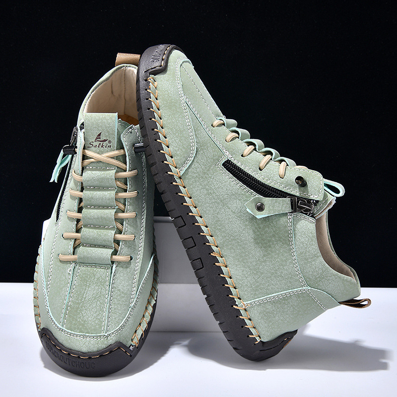 Herren High-top Chukka Boots Aus Leder Für Herbst Und Winter_voghion.com