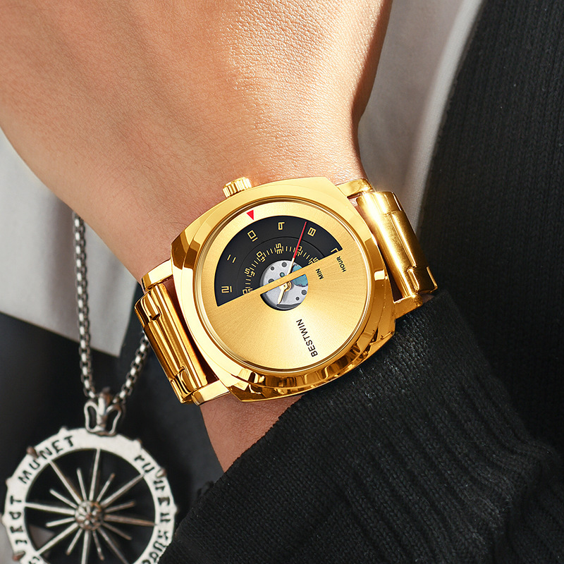 Orologio da uomo in lega con fotocamera reflex, fibbia pieghevole, design alla moda e lancette personalizzate._voghion.com