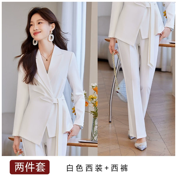 White classic suit jacket, trousers