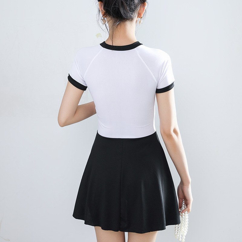 2023 nuevo traje de baño de verano de las mujeres split conservador deportes ins estilo adelgazamiento vientre cubriendo deportes traje de baño de aguas termales