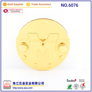 Factory Direct bag lock 6076 round small bag lock bag buckle lock women's leather bag handbag suitable