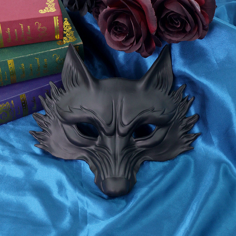 Show de baile de Halloween disfraz accesorios máscaras zorro fiesta animales mascaras de mitad de cara para hombres