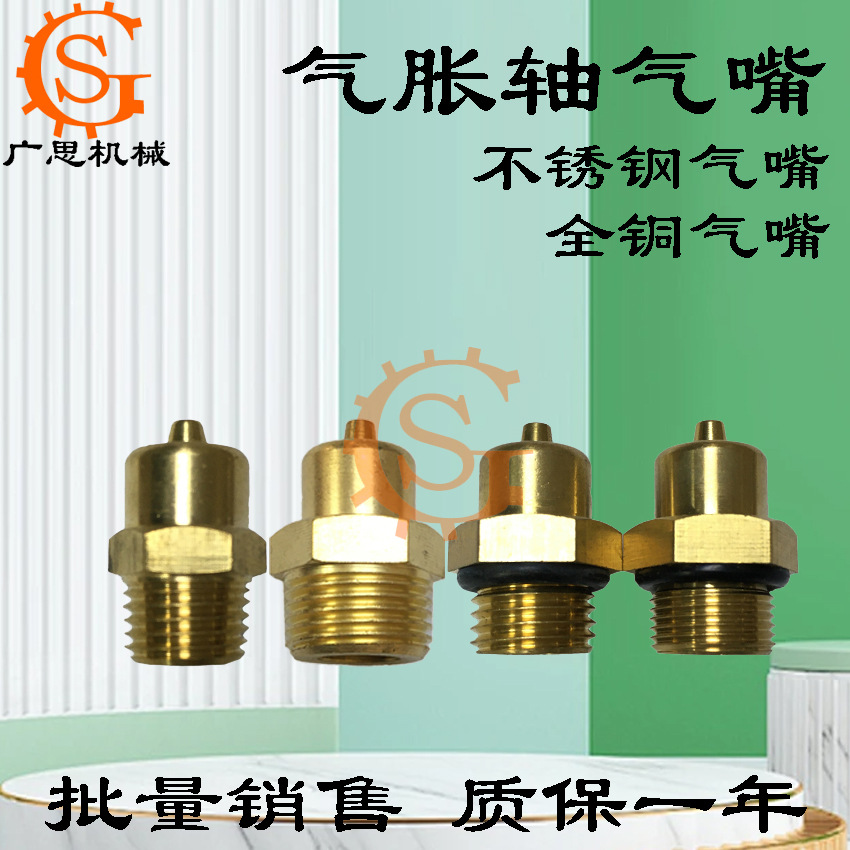 各种规格尺寸2分牙 1/4牙气胀轴尖头气嘴 不锈钢全铜喇叭口气嘴