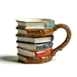 �羳Painted Book Mug���L�մɕ����R�˱��������w���L�������ȱ�