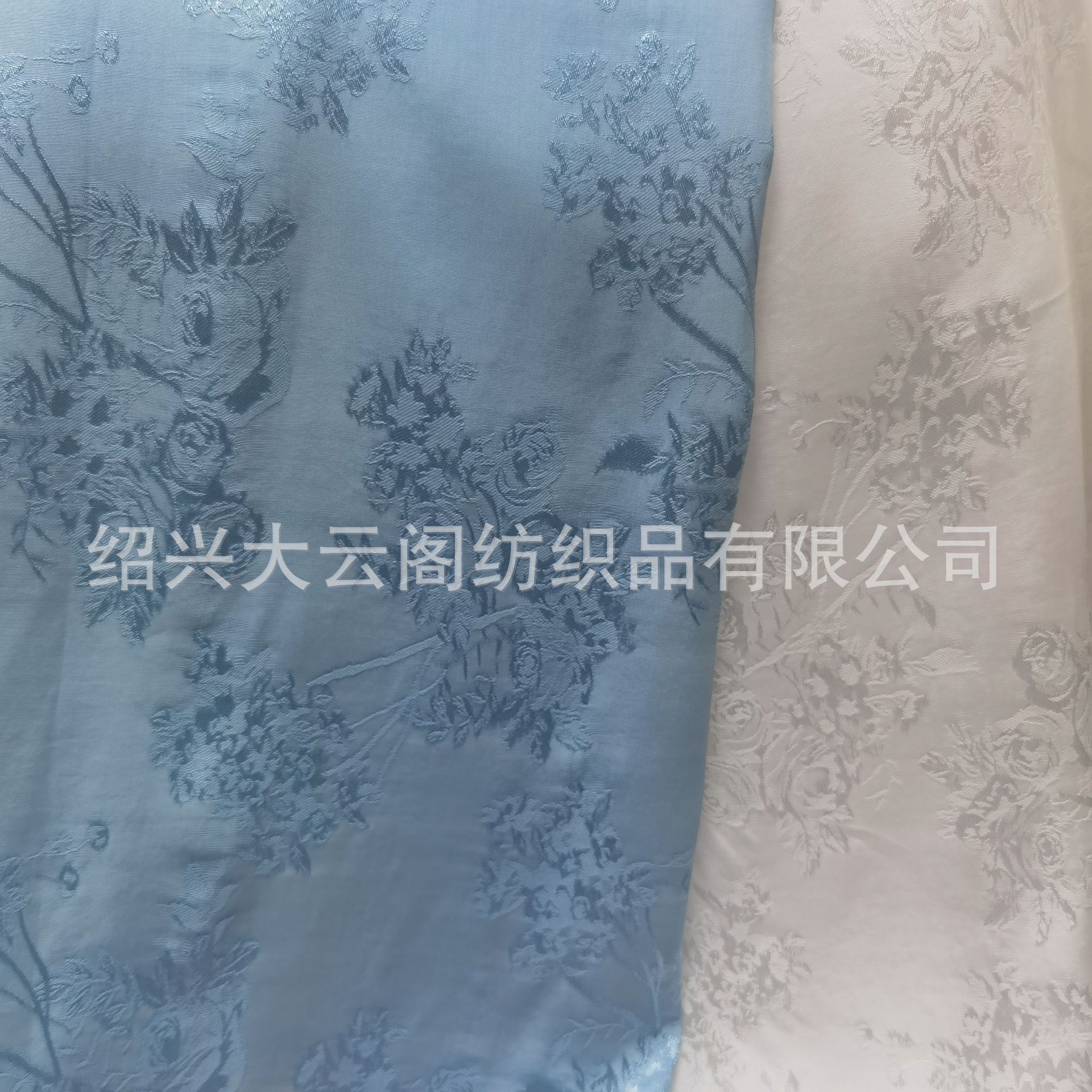 大云阁人丝人棉月季花枝提花布料柔软舒适汉服连衣裙旗袍面料