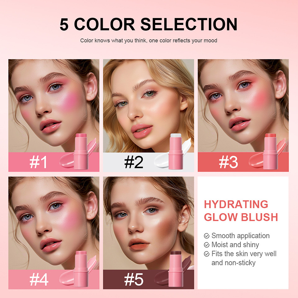 lakerain Water Glow Blush Cross-border Beauty color-enhancing Blush Stick undefined