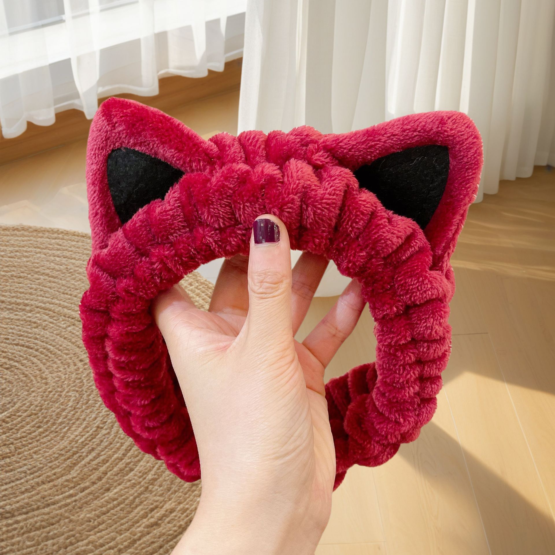 Estilo coreano estudiante lindo diadema tocado accesorios para el cabello pequeño animal Banda para el cabello de las mujeres lavado de cara simple máscara diadema