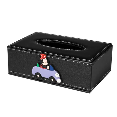 Car tissue box/set: Tissue Holder, Armrest Box - minnie-driving-car-includes-anti-slip-mat-fits-approximately-300-sheets-of-tissue