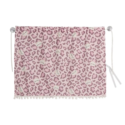 Car Curtains Creative Cartoon Leopard Print Cat Sunshade Summer Sun Protection Baby Heat Insulation Car Side Window Sunshade Curtain (Car curtains) - fur-ball-leopard-print-cat-curtain-pink