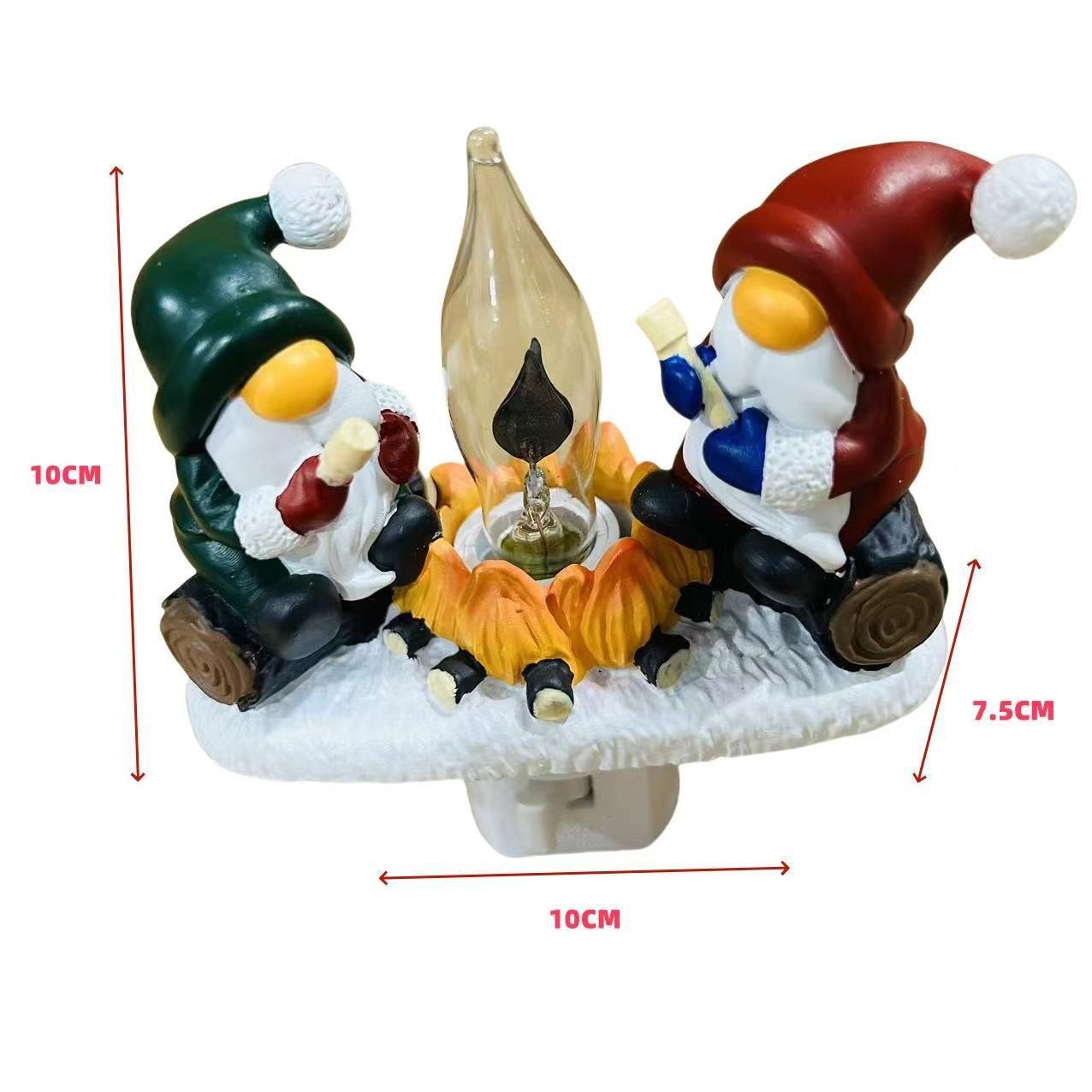  New Ghost Bonfire Party Night Light Resin Crafts Halloween Festive Atmosphere Decoration Ornaments