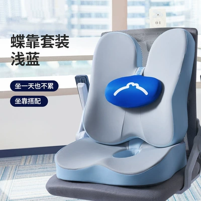 Support Lumbar Cushion Workstation: Waist support - light-blue-butterfly-suit-regular