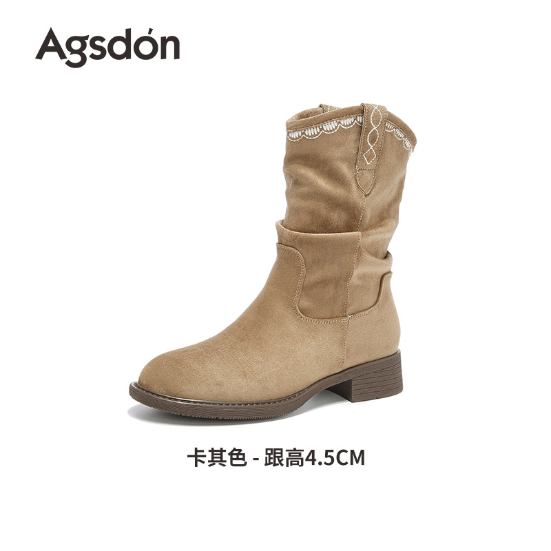 Botas Corto de Dengbocken 2026 nuevo otoño invierno grueso botas de pila Meilad Western retro botas Martin image 7
