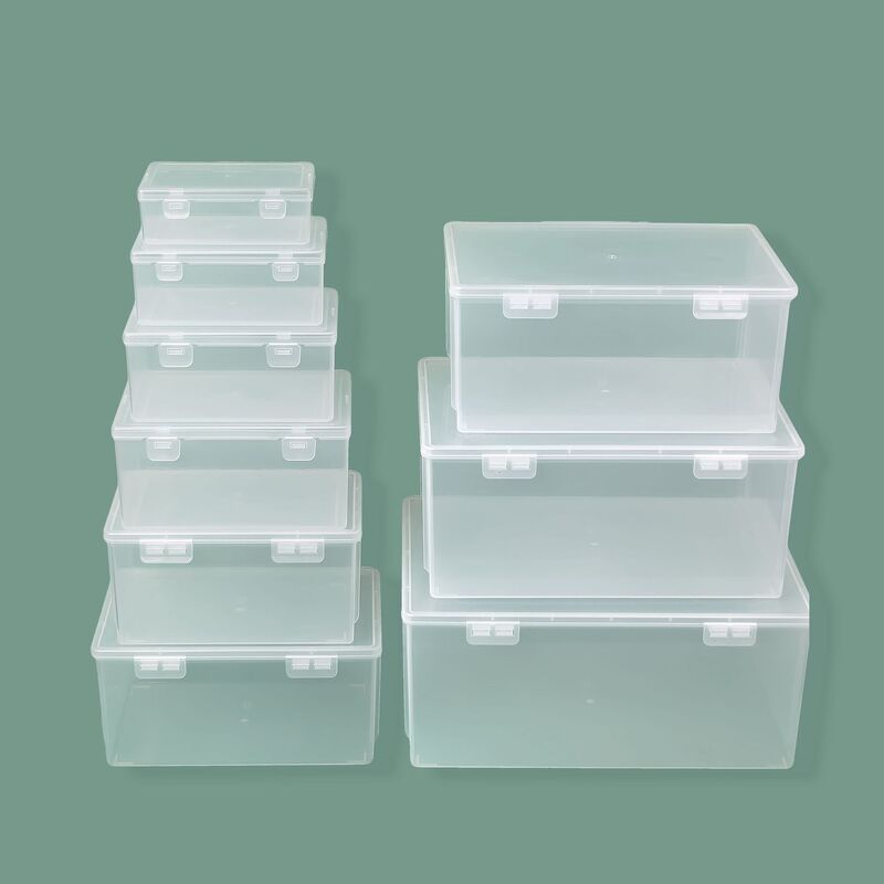Large Rectangular Transparent Plastic Box Hardware Screw Accessories Fitting Box Cosmetic Storage Box Toy Building Blocks Box