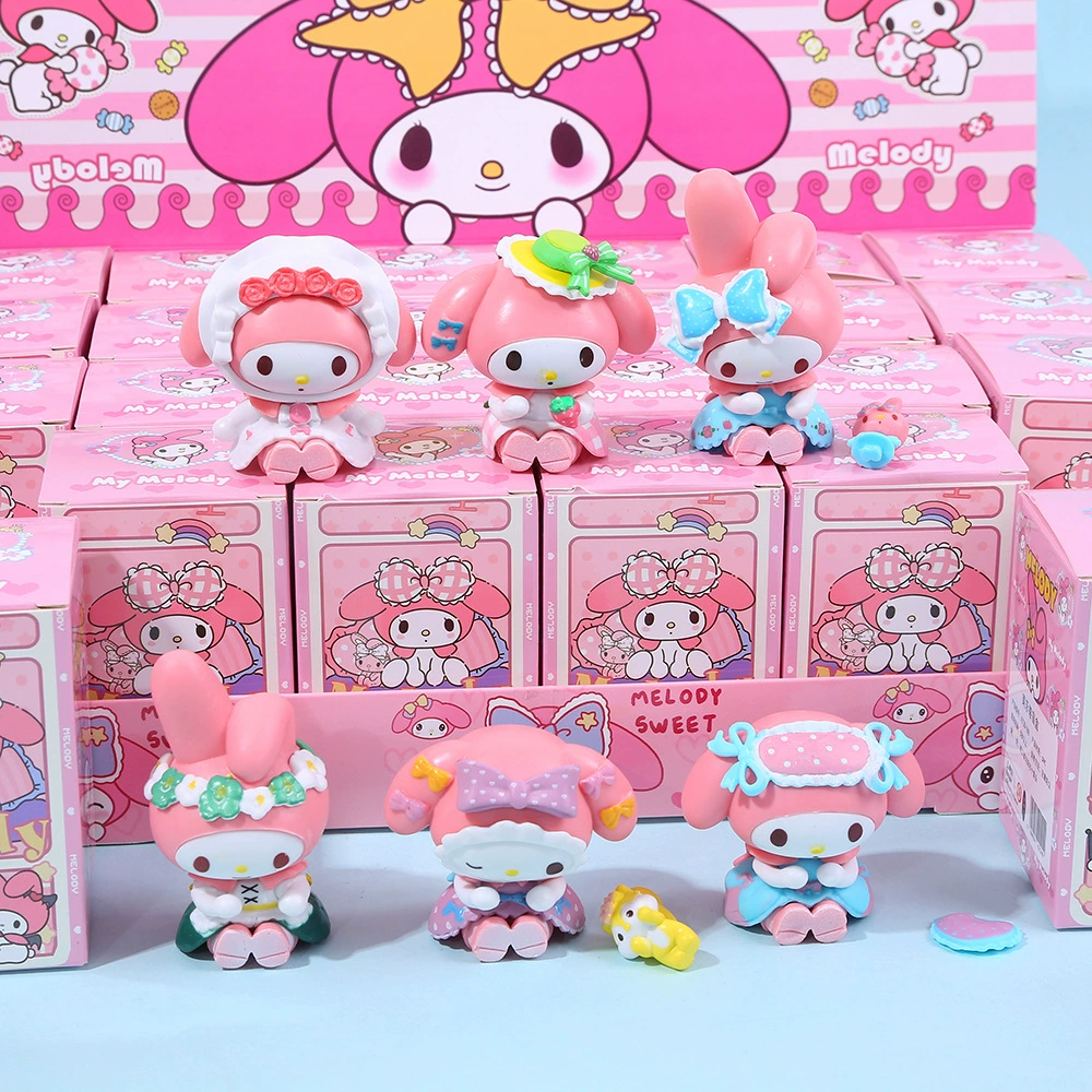 Минифигурка (Sanrio) Melody капсульная игрушка, серия чайное пиршество, 24 фигурки (слепая коробка)