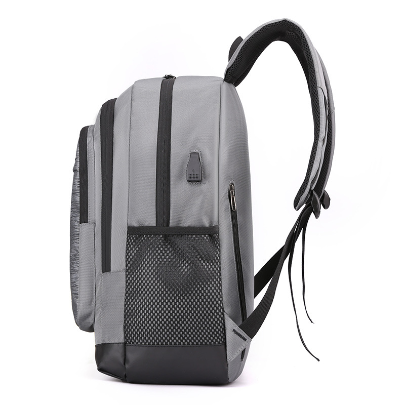 Mochila para computadora portátil de nailon para hombre con carga inteligente usb