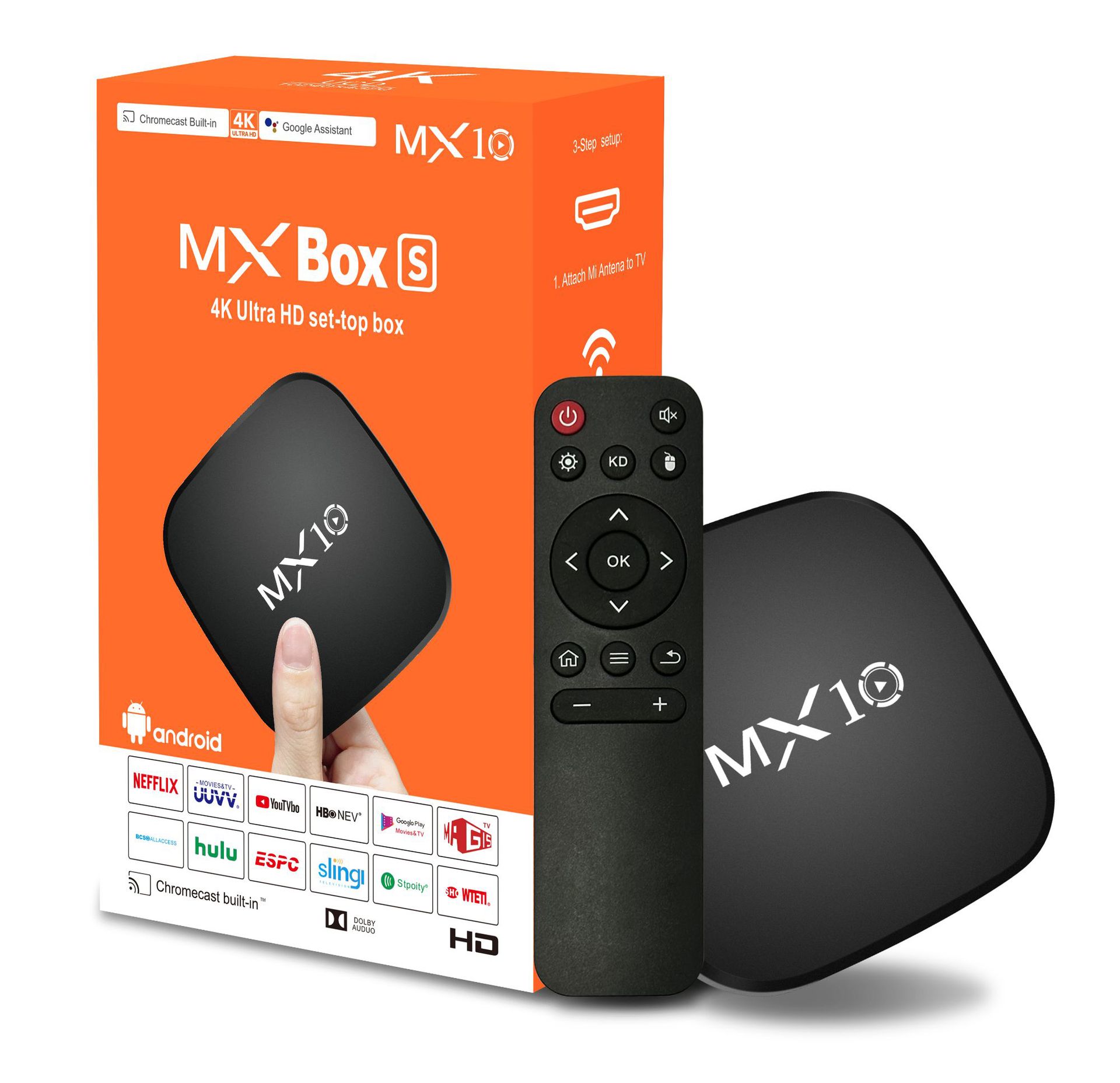 Comercio exterior MX10 decodificador RK3228A Android 10 TV Box 4k reproductor WiFi HD TV BOX image 8