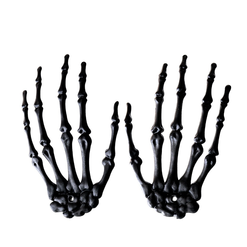 Halloween cráneo mano garra esqueleto decoración fantasma Festival horror decoración apoyos con flor colgante de plástico juguete fantasma mano