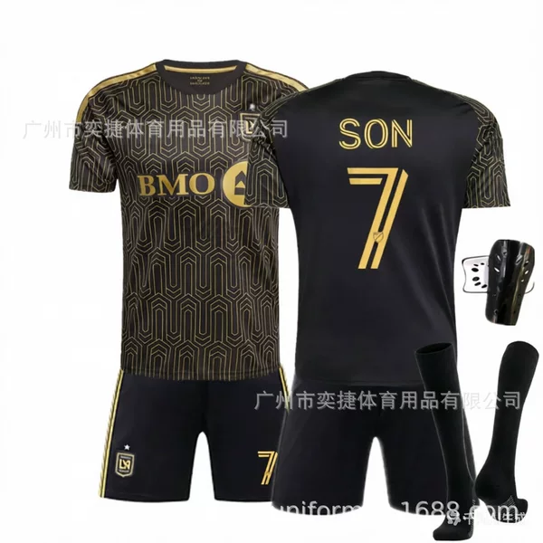 A2627 Major League Soccer Los Angeles Fc Home Jersey No. 7 Son Heung-Min for Children and Adults Football Jersey
