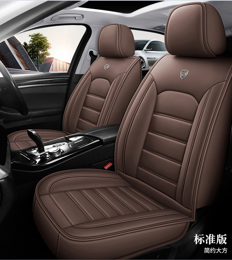 New Foreign Trade Full Leather Car Seat Cushion Car Seat Cover Four Seasons Full Surround Car Seat Cushion Temu Amazon Factory