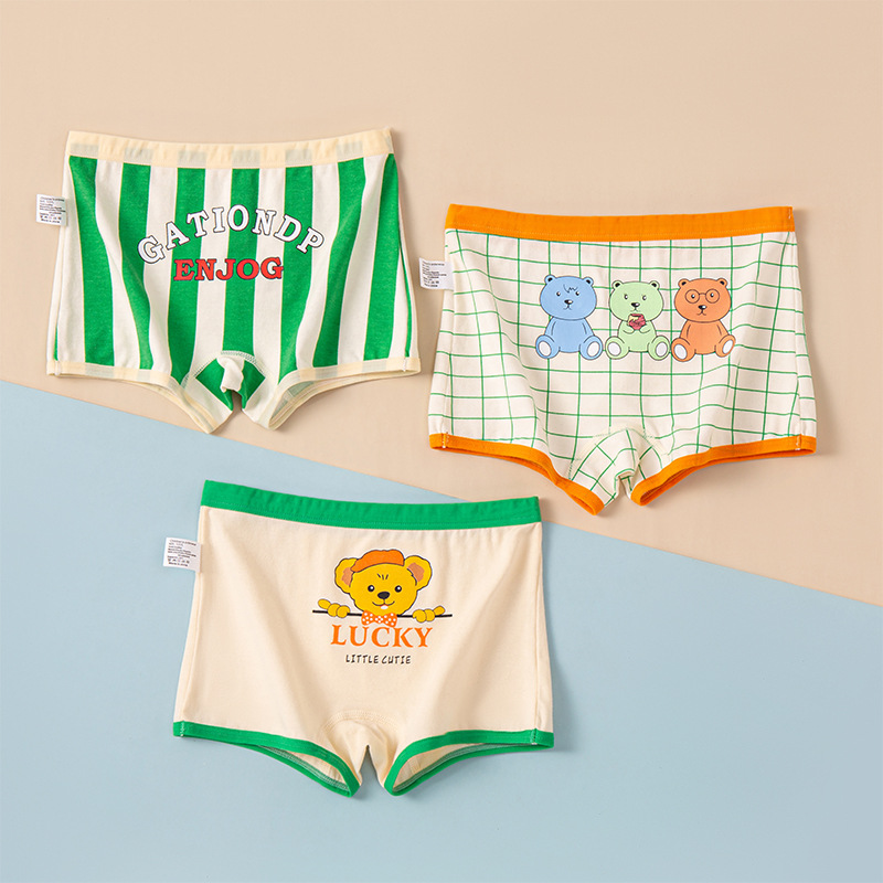 Calzoncillos de algodón para niños de fábrica calzoncillos cortos de algodón delgado de verano calzoncillos sin tope para niños