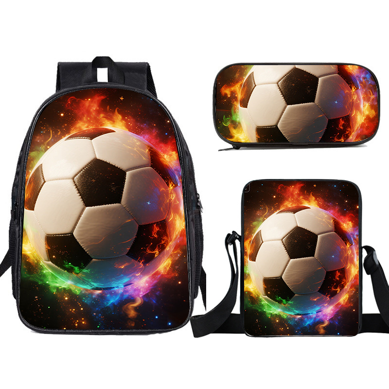 Mochila de fútbol para estudiantes de primaria, bolsas de bolsillo simples, mochila infantil de gran capacidad, mochila impresa D-Made