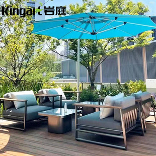 Outdoor Sofa Courtyard Villa Leisure Garden Furniture Engineering Sales Department Outdoor Balcony Stainless Steel Sofa Combination