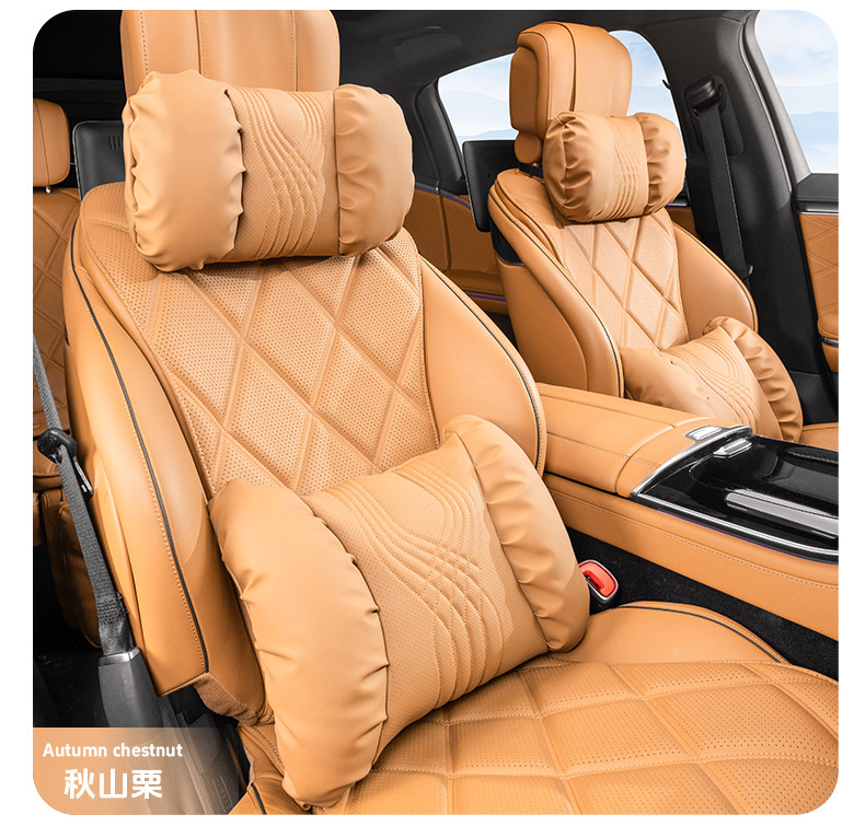 Cross-border Explosions Car Headrest Lumbar Car Seat Headrest Advanced Sense Comfortable Cloud Cotton Car Neck Pillow