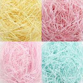 拉菲草礼盒填充物厚纸丝水果篮装饰节日创意铺垫草水果礼盒碎纸丝