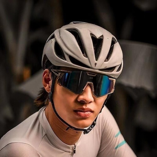  New Outdoor Cycling Sports Sunglasses Motorcycle UV Protection Sunglasses Fashion Colorful Coated Real Film Men's Sunglasses