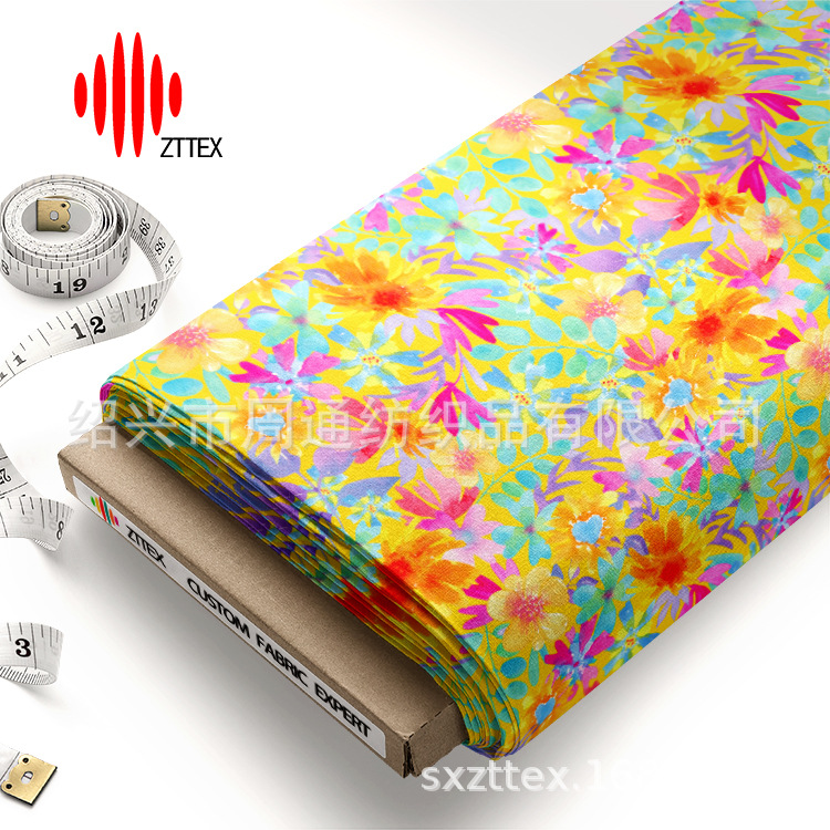 ZTTEX 包工包料 品种多样 春季新品 豹纹印花 发泡色丁面料