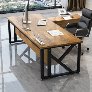 A6L Boss Desk Single Office Desk and Chair Combination Simple Modern Furniture Fashion President Manager Supervisor Executive