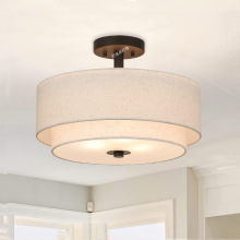 雷朗灯饰新中式客厅餐厅吊灯布艺现代简约中国风酒店宴会厅大吊灯