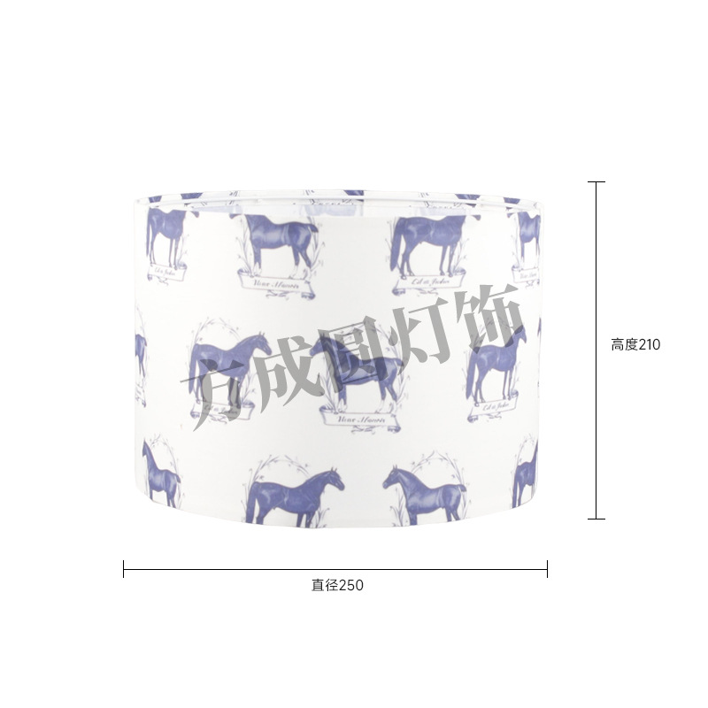 Nuevo caballo blanco tela plana lámpara de lámpara de escritorio lámpara de lámpara de piso moderno viento británico lámpara de lámpara fuente fábrica al por mayor