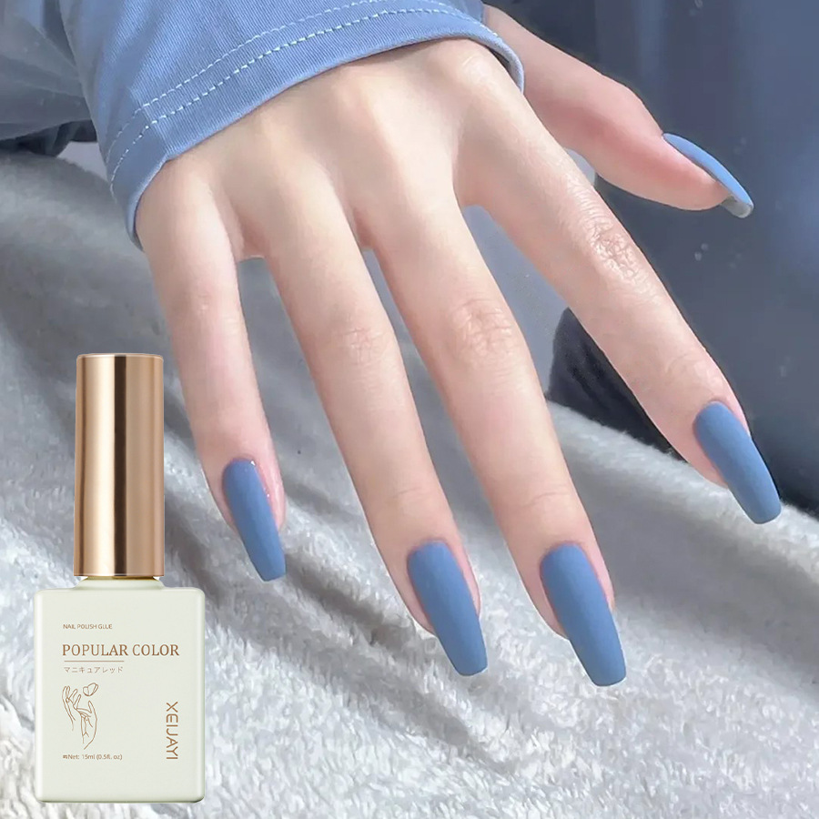 Solid color new white nail polish gel naked through nail shop special high nail polish lasting firm factory wholesale