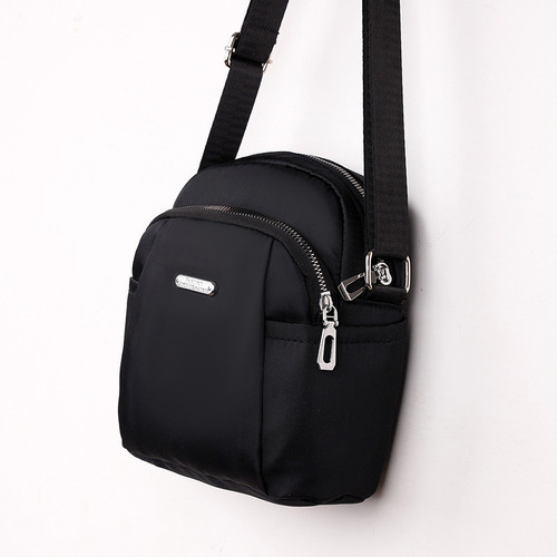 Light cloth bag, pure color, Korean new mini crossbody bag, women's small bag, Oxford cloth mobile phone bag, one-shoulder waterproof bag