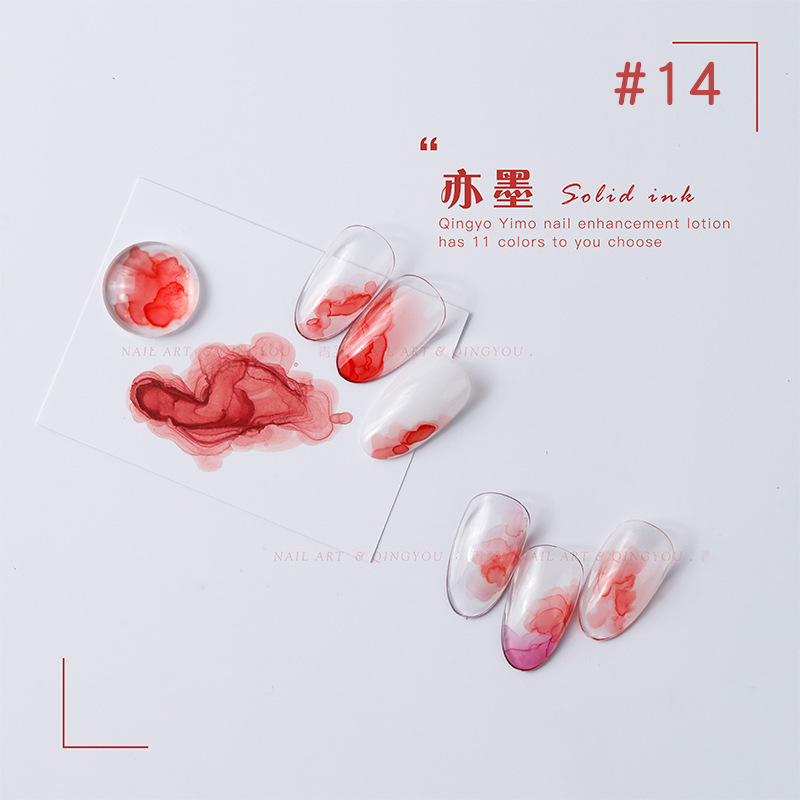 Manicura de secado rápido acuarela difuminado líquido perlado degradado tinta blanca dorada humo fototerapia mármol especial