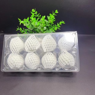 8 Pieces of Deep Box Duck Eggs and Preserved Eggs with Net, Disposable Plastic Holder, Shock-Proof and Pressure-Resistant