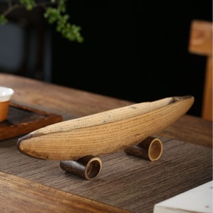 Chinese Old Weaving Wooden Shuttle Drying Cup Rack Bamboo Storage Rack Desktop Tea Cup Rack Storage Rack Length 36 Width 4