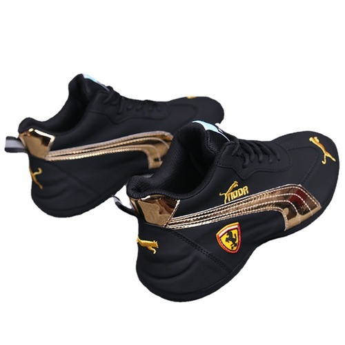 Fall unisex couple's shoes, stylish casual breathable soft soles, leather surface, height increasing dad shoes