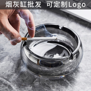High-end Light Luxury Crystal Glass Ashtray Creative Distinctive Large Size Cigar Dish Household Living Room Office Cigar Ashtray