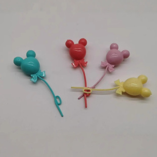 Color three-dimensional plastic balloon children's toys Bobby doll accessories love Mickey head shape play house accessories