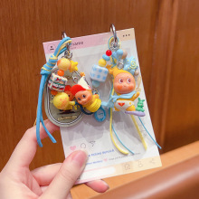 手工diy星星人小提溜串珠钥匙扣小挂件可爱萌粒改娃公仔玩偶挂饰