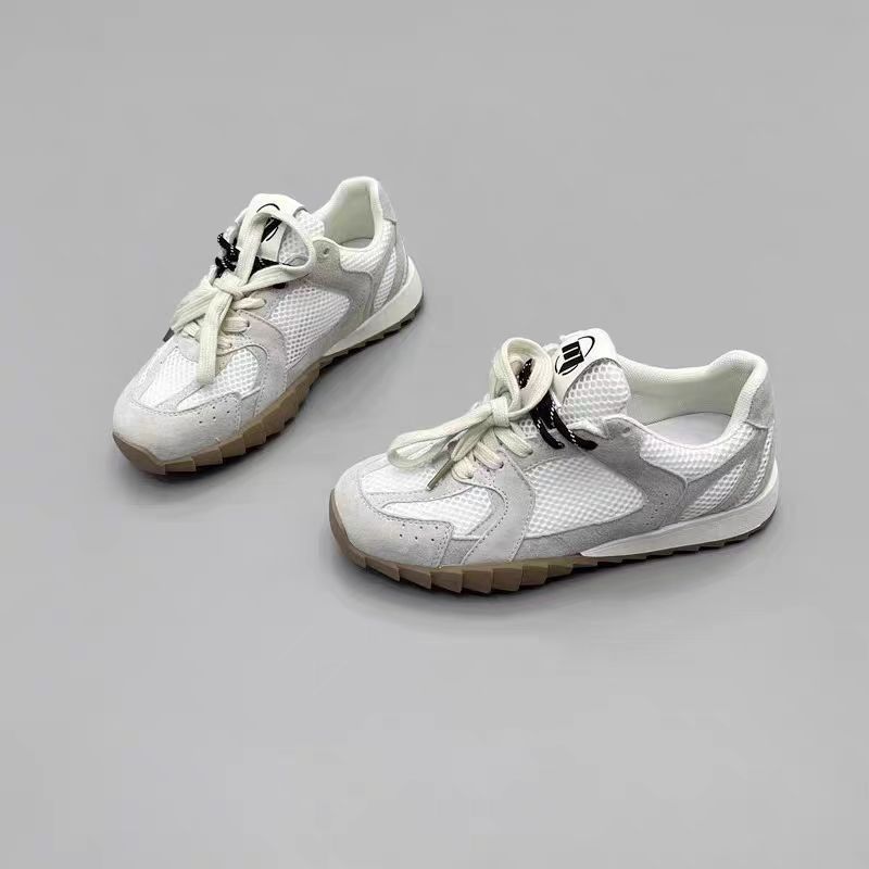 Mesh transpirable cintura gruesa zapatos de entrenamiento de mujeres 2024 primavera y verano zapatos de trote de base suave zapatos de mujer casuales