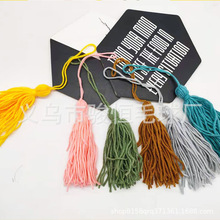 供应12cm毛线膨胀流苏绕头吊穗服饰配件 牛奶棉流苏DIY装饰挂件品