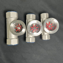 不锈钢偏心叶轮内螺纹水流指示器视镜视盅管道检查口显示水流表