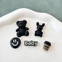Большой алфавит медведь smile медведь ювелирный аксессуар diy кремовый клей для мобильного телефона чехол для воды чашка патч материал заколка для волос